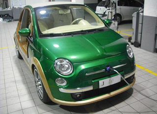 Illustration for article titled Libyan rebels liberate Gaddafi's custom Fiat 500